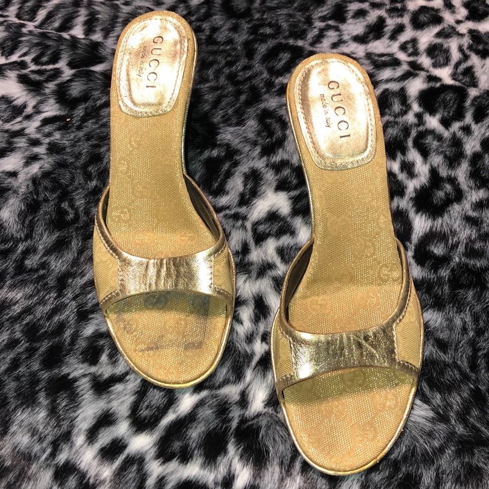 GUCCI gold heels